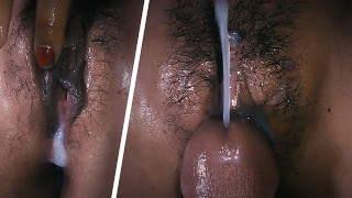 with big ass cumshot close-up in slow motion