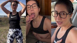 Hot Fitness Asian MILF in Tight Yoga Pants fucked by a Model Recruiter