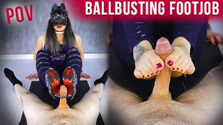 Ballbusting Shoejob and Footjob by Korean Mistress POV | Era