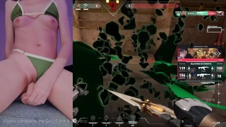 Playing Valorant Sitting on the Dick