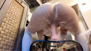 [Amateur] Stakeout masturbation feels so good that I put my finger in the anal. 【Natural water 🍑 of peach】