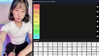 Fit nerdy girl Peachy ranks relationship red flags in a tier list! - Furry? Cheated? Gamer? & more