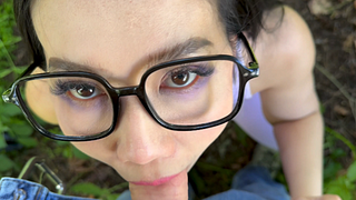 Amazing Asian MILF Hiking Got Interrupted By A White Stranger and Fucked Her