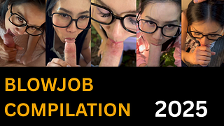 Hot Asian MILF in Glasses Blowjob Compilation