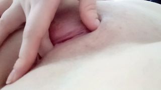 My ass receives two fingers while I wet