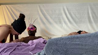 Wife Can’t Resist Friend's Big Black Cock Threesome DP Part 1