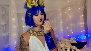 Ankha Swallows Goddess Sacrifices! FULL (Soft Vore, Neck Fetish)